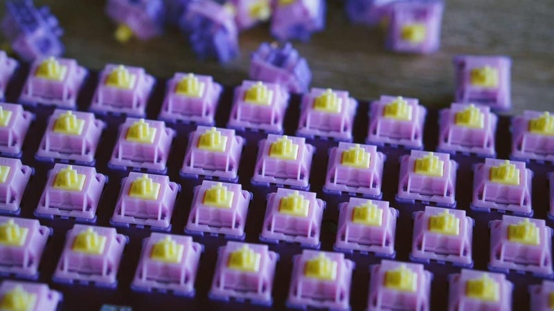 Zkeebs C³ Equalz x TKC Banana Split 62g / Tangerine 5-Pin Linear Switches for Custom Gaming Mechanical Keyboards (Banana Split, 35 Switches) - Image 4